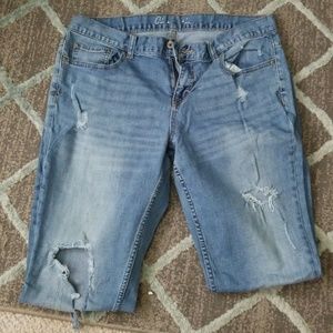 Distressed jeans